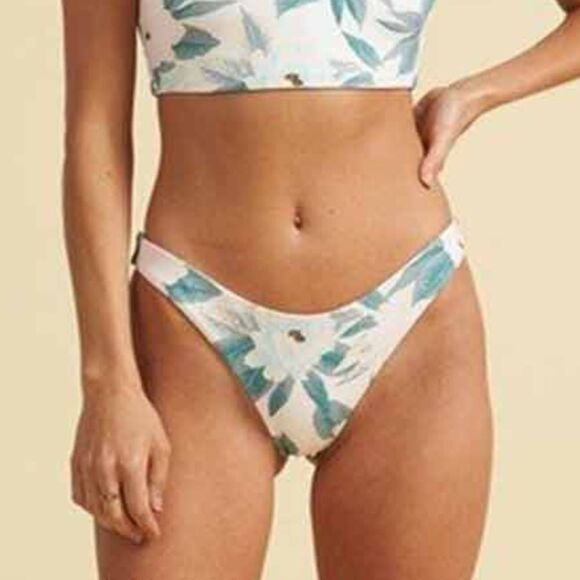 BILLABONG Sandy Babe Hike Super Skimpy Coverage Maui Nix Bikini Bottom M/10 Nwt - Picture 1 of 7